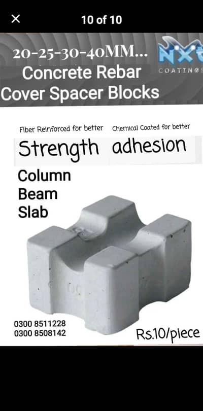 Fiber Reinforced Concrete Rebar Cover Spacer Blocks 0300 8508142