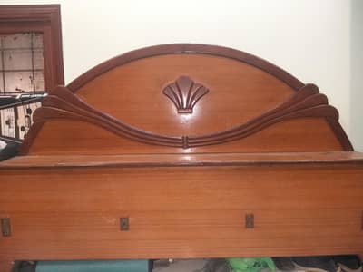 wooden bed