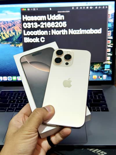 iPhone 16 Pro Max Physical Dual PTA Approved Desert Titanium