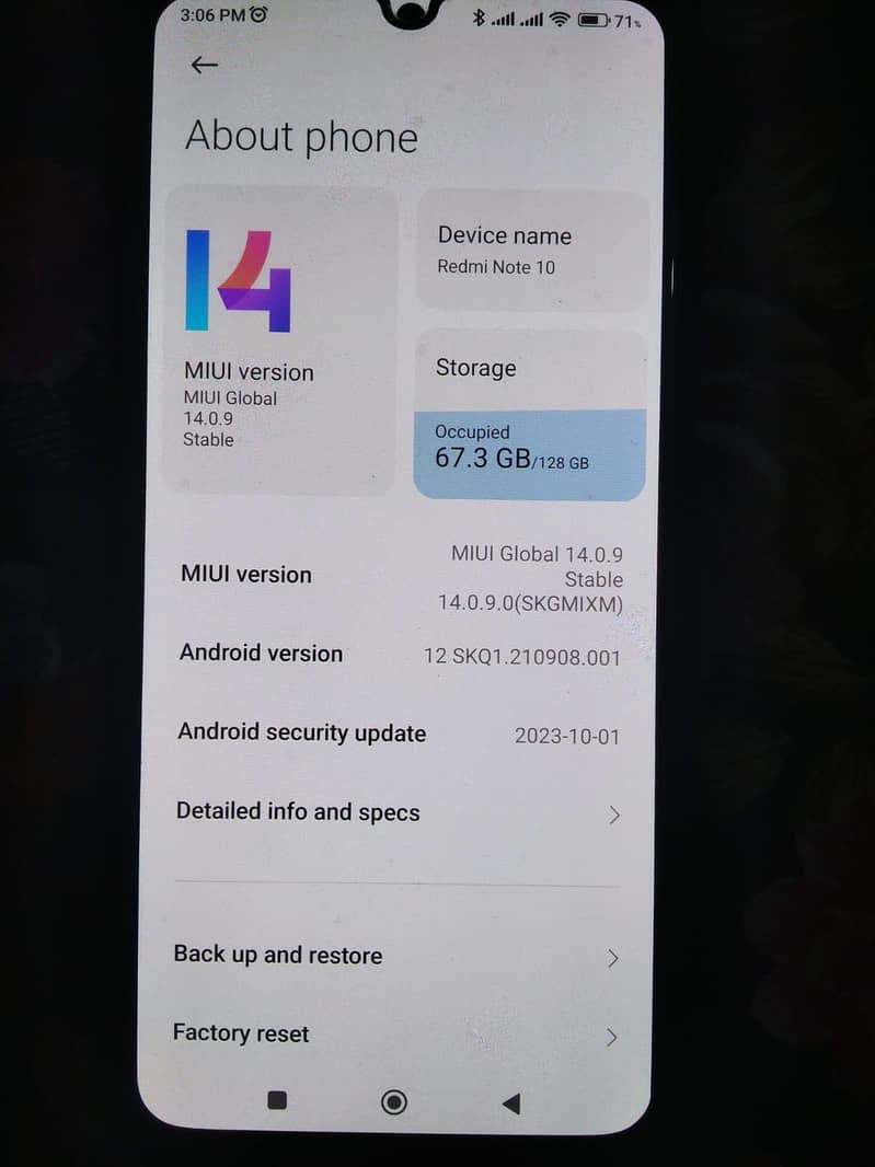 Redmi Note 10 4/128 Memory 8