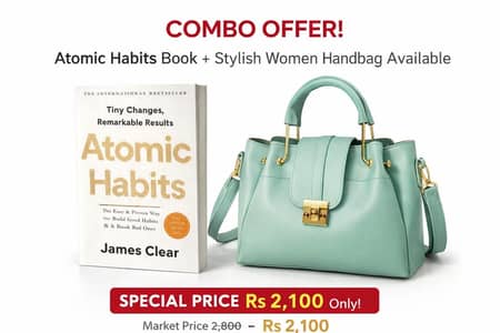 Atomic Habits Book + Stylish Women HandBag Combo Offer With Best Price