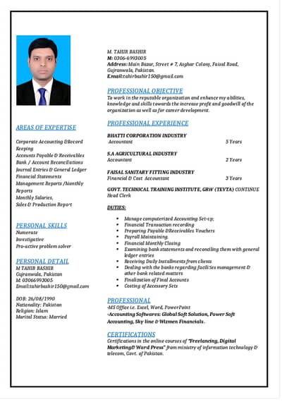 I need accountant job