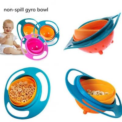 Anti Spill Gyro Bowl
