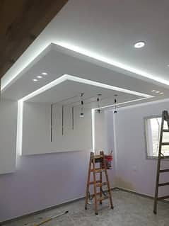 false ceiling/drywall/glass,office partition/gypsum board partition