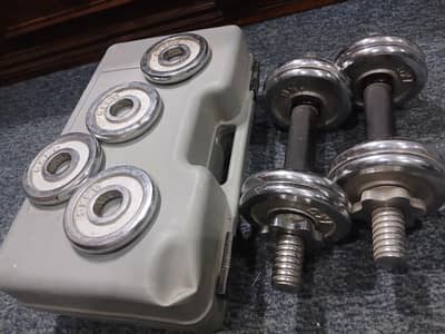 Dumbbells chrome set