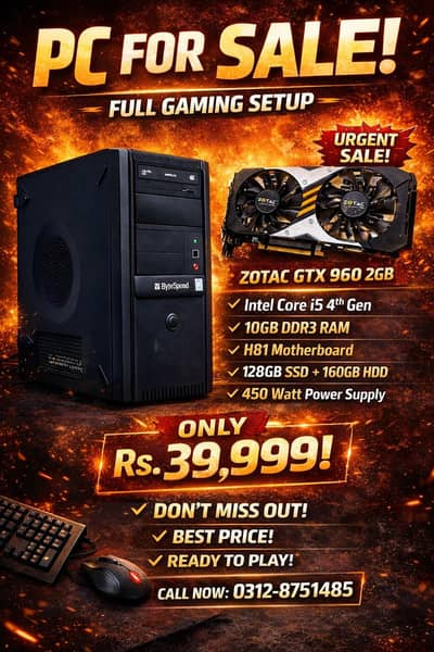 PC for sell urgent