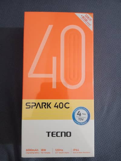 Tecno spark 40c  box pack/seal pack