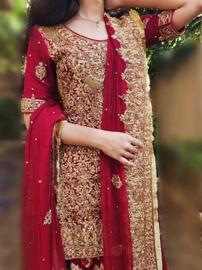 Red bridal lehnga