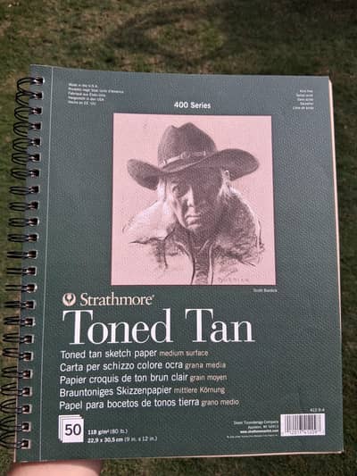 Strathmore Toned Tan and Prismacolor Premier Wax Based Colors