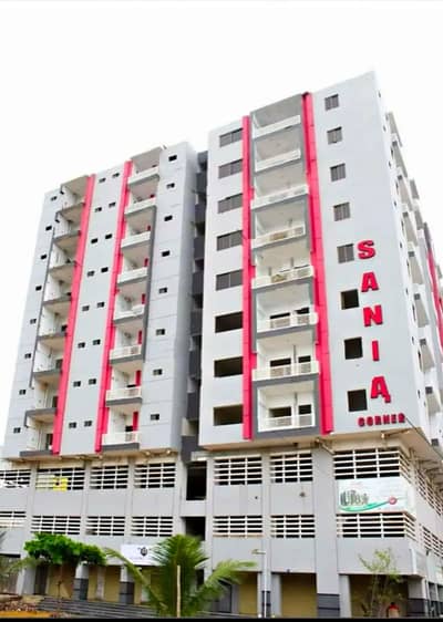 Likely Brand New Lift Project 2 Bed D/D 2nd Floor Flat For Sale at Sania Corner Sector 18C Scheme 33 Near By Sumaira Chowk Karachi.