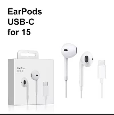 USB-C Wired Earphones White for iPhone & Android