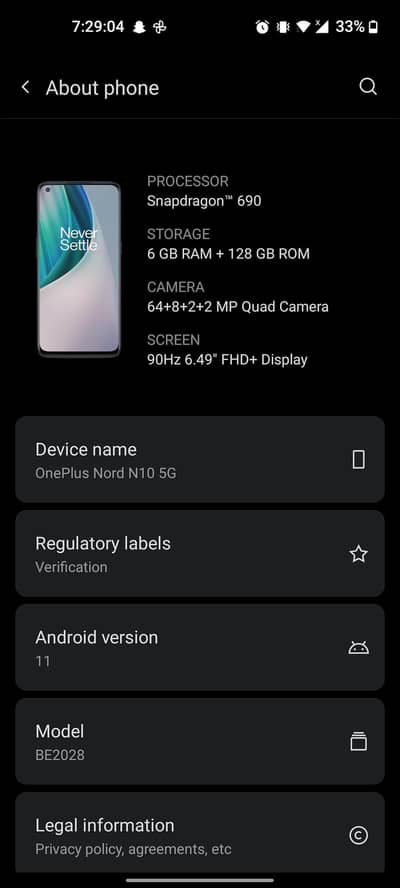 Oneplus Nord N10