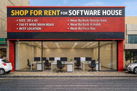 Commercial Purpose Basement+Ground+1st Floor 120 Sq. Yd. For Software House, Saloon Beauty Parlor, Marketting Office Available For Rent At Scheme 33 Khi.