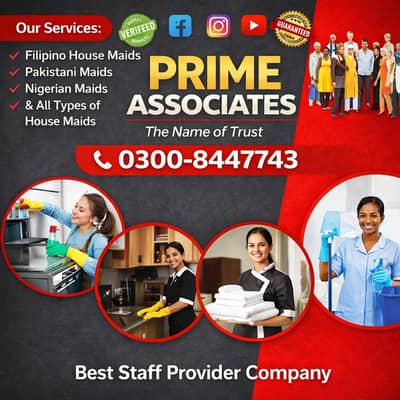 Maid, House Maids, cook, chef, Baby Sitter, Filipino maids Available