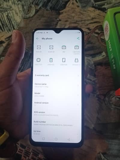 infinix hot 11 play   4Gb ram 64Gb rom