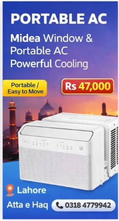 Midea Window & Portable Air Conditioner – Fast Cooling