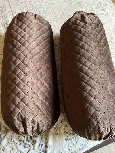 Bolster Cushions Set + Velvet Covers + Rug