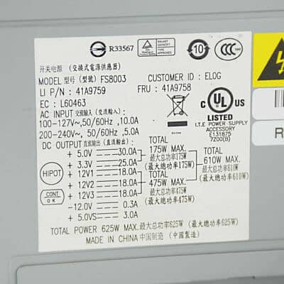 Power supply 625 watt for gaming and graphics