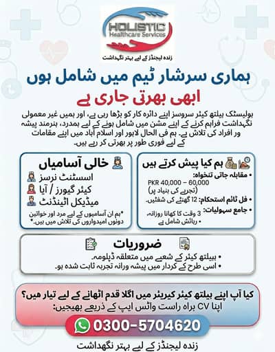 Jobs for Nurses & Attendends