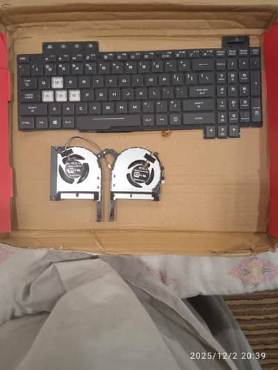 TUF gaming keypad and CPU cooling fans