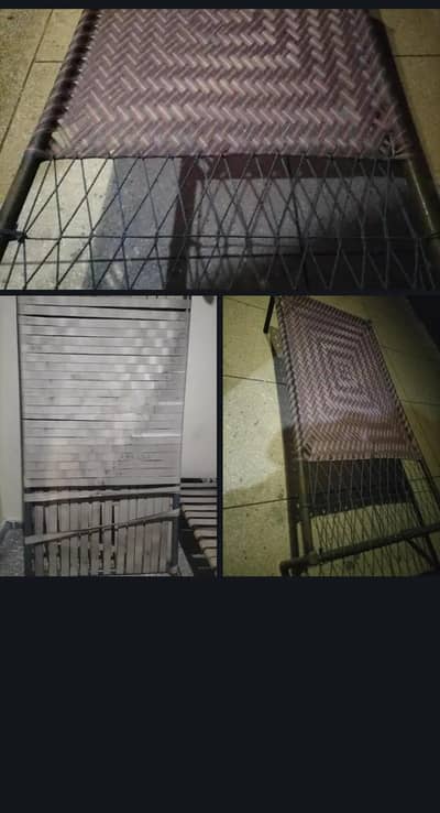 2 items charpai iron