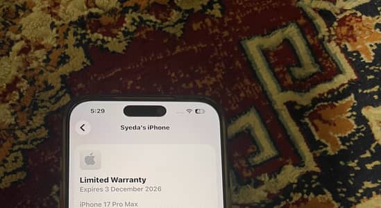 17 Promax E Sim 256 GB Sim time Used