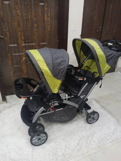 baby trend sit and stand double stroller