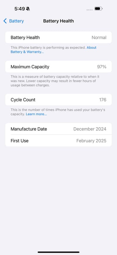 Iphone 16 pro max non PTA 256 GBs