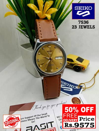 Seiko 5 Citizen Orient Automatic Pre-Owned watch Japan 03161737353