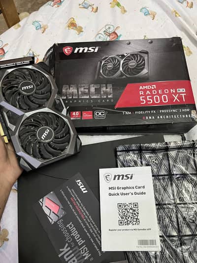 Faulty MSI Rx5500XT with box (Faulty)