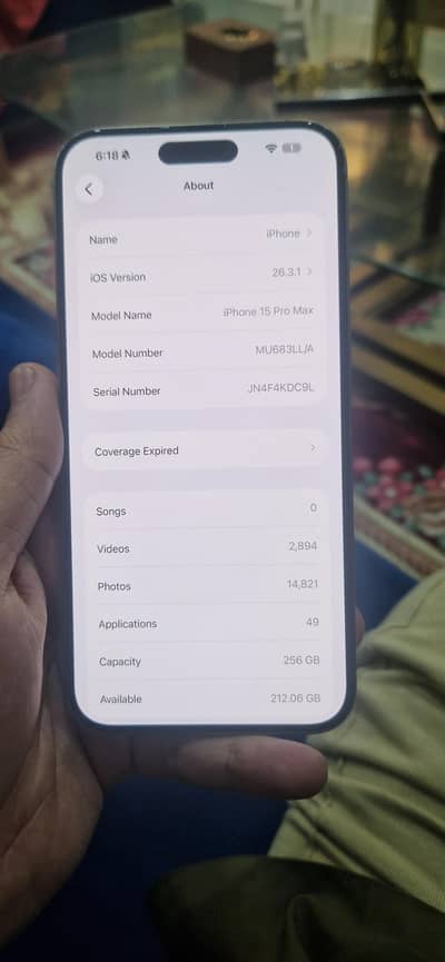 iPhone 15pro max 256gb