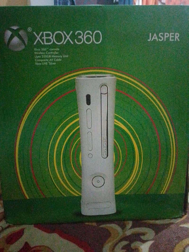 Xbox360 console/wireless controller/250GB memory unit 0
