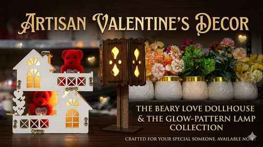 Table Lamp And Bear House Decor