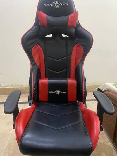 Barely Used Global Razer Gaming Chair – Red/Black