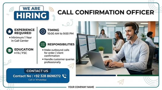 Call Confirmation Staff | Call Center Representative | Jobs