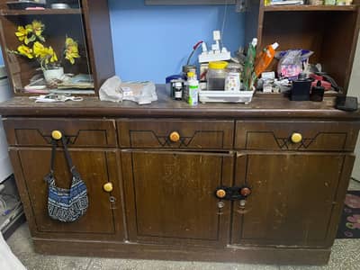 Wooden Divider with console