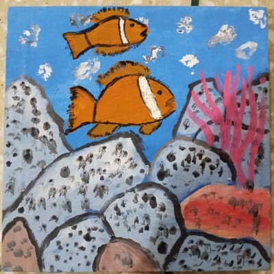 Painting on small Canvas