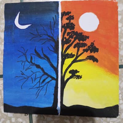 Painting on small Canvas