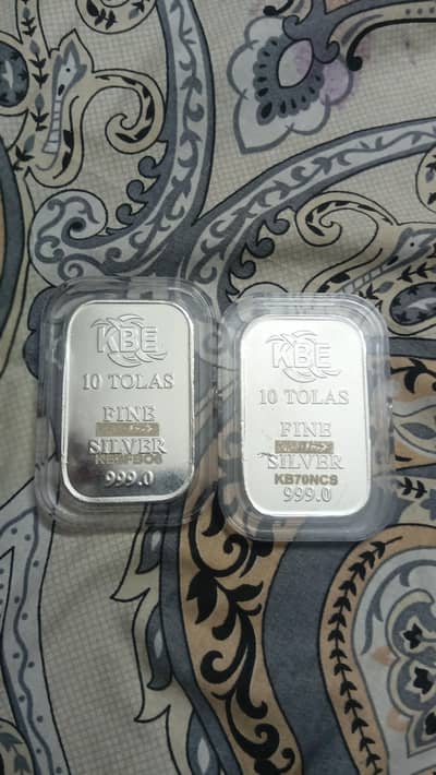 silver 10 tola bar