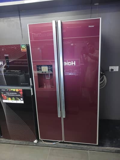 Haier double door fridge good condition