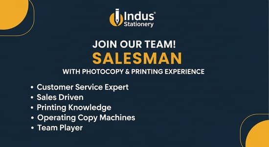 Experienced Photocopier & Printing Person + Sales (Male/Female)