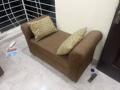L shape sofa with 2 seater dewan