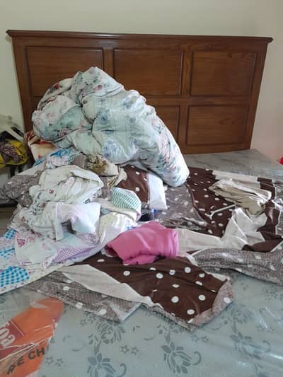 Double bed with side tables