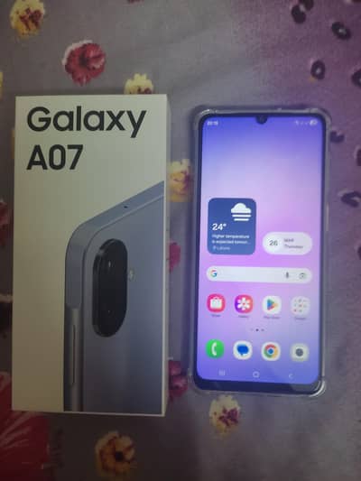 SAMSUNG A07 DUAL SIM 4GB/64GB WITH BOX (New)(Used for 1 day)(PTA)