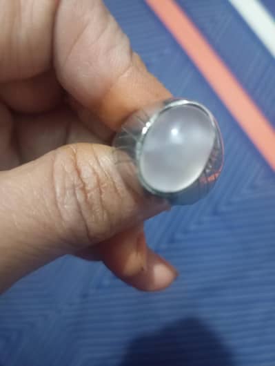 Real Dur e Najaf stone ring in silver