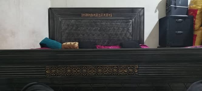 Strong Bed with One Side table + Mattress Like New