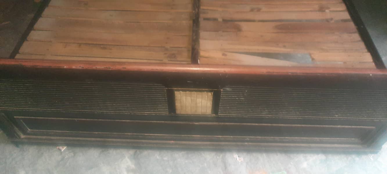 Wood plus MDF bed king sized solid structure 7