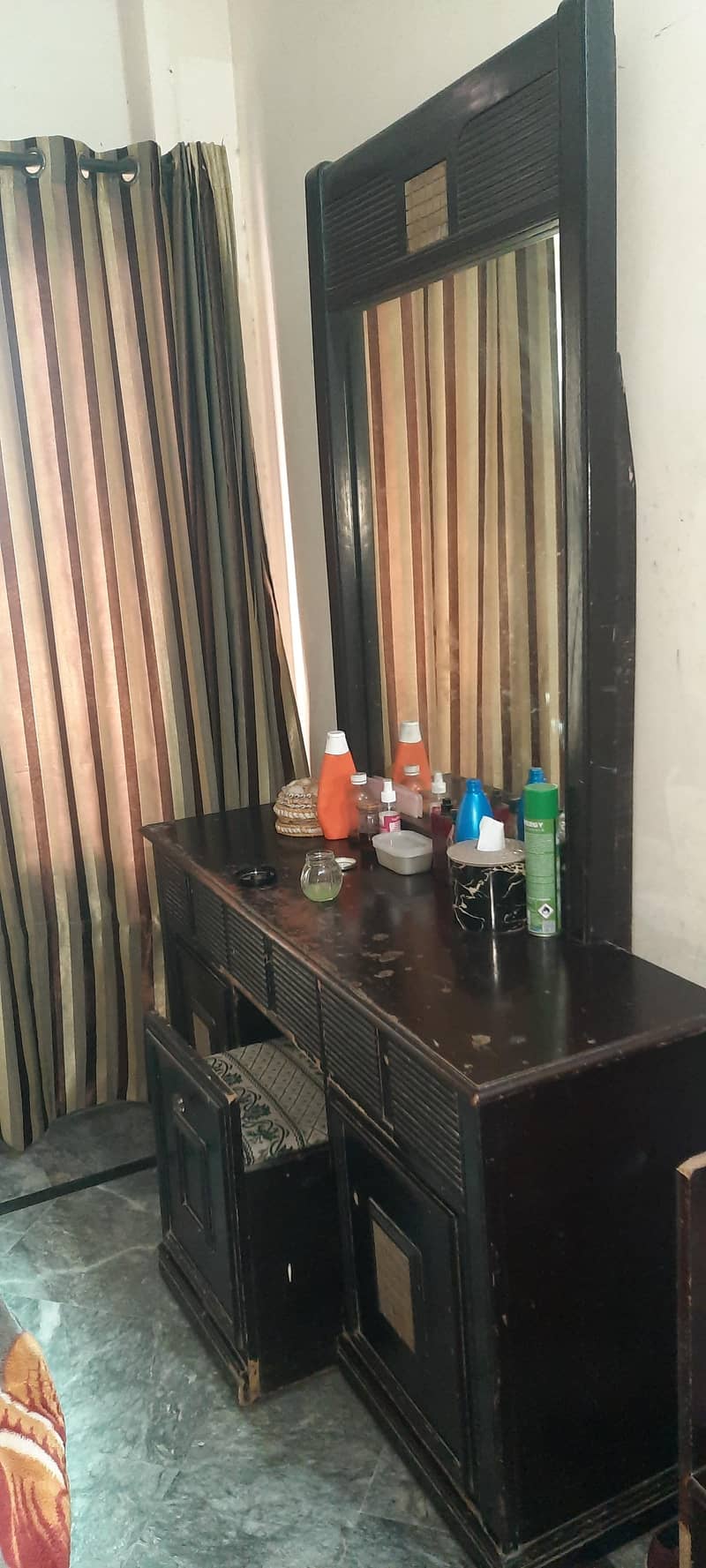 Wood plus MDF bed king sized solid structure 15