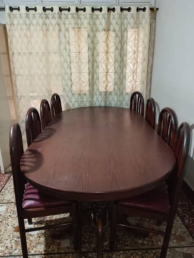 Used 8-Seater Wooden Dining Table for Sale