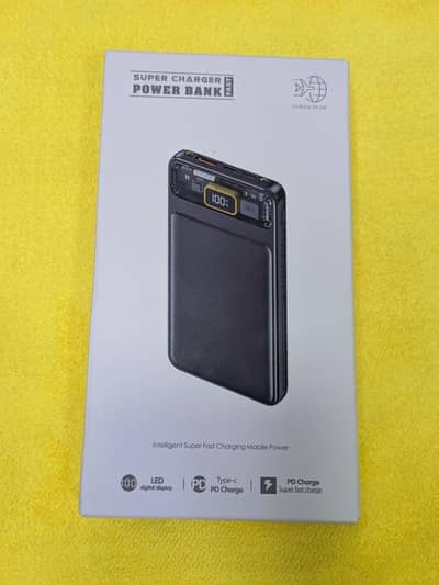 Complete 10000mAh power bank with double light on top A-1 quality